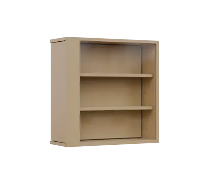 RE VTB - 200 vitrína s bočním výsuvem, 600x600x200, pískově žlutá